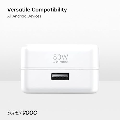 Image of 80W Type-C Charger for Yezz Art 3 Lite Original QC Adapter Type C 3.0A High Speed Fast Turbo Charge QC 3.0 Smart SinglePort with 1m Type-C Charging & Sync Cable (White, Dash, SE.AO3)