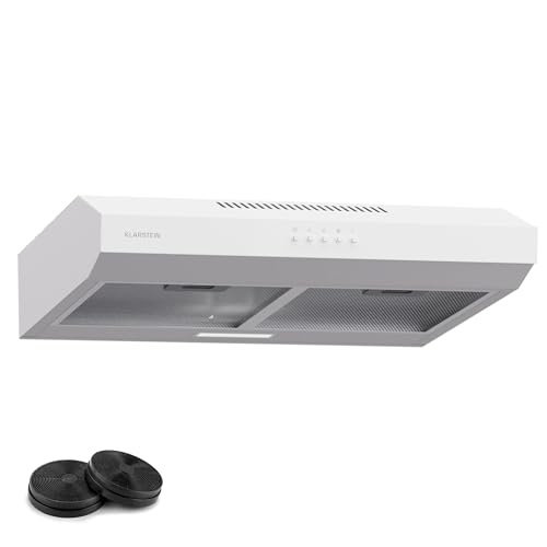 Klarstein Campana Extractora Isla, Campanas Extractoras, Extractor de Cocina con Filtro Aluminio Anti Grasa, Apto para Lavavajillas, Flujo de Aire 200 m³/h, Campana Bajo Consumo