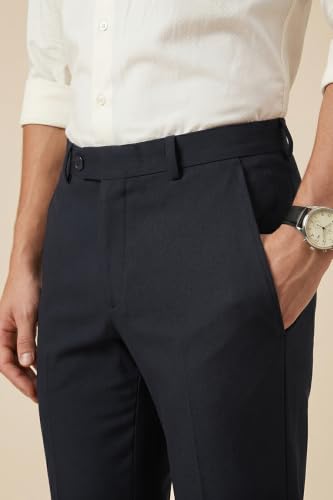 Image of Peter England Men's Premium Formal Stretchable Knit Super Slim Fit Trouser | Comfort Lycra | 360-Degree Stretch