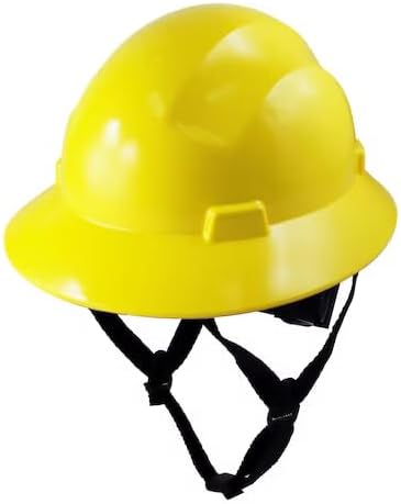 Hard Hat, HDPE, 4 Point Ratchet, Yellow, Mfr: GH329Y-A