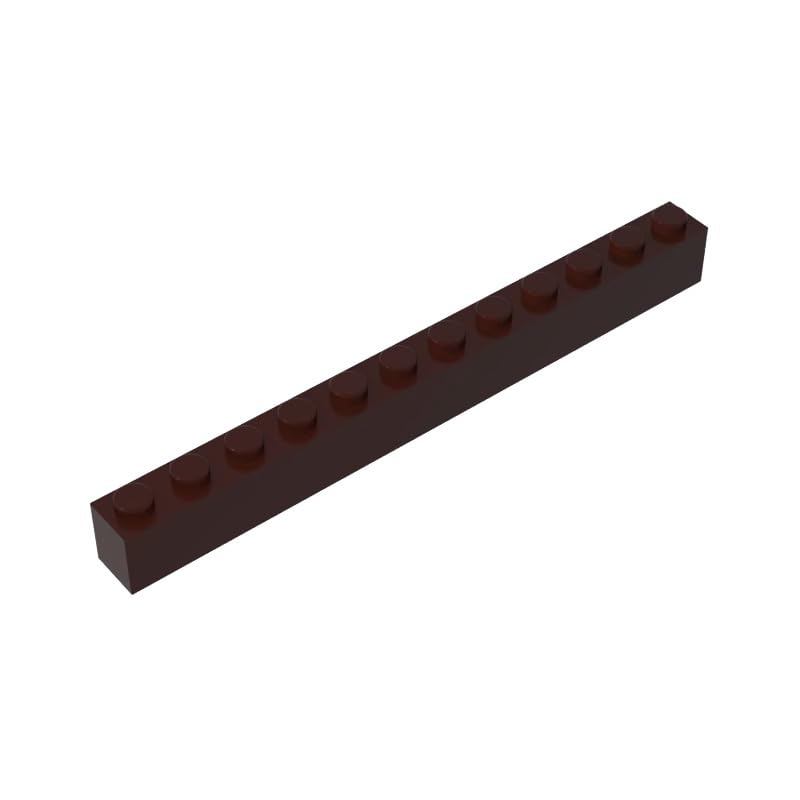 XYEIUGO 6112 Basic Bricks Brick 1x12, Dark Brown, 10 PCS — image 1