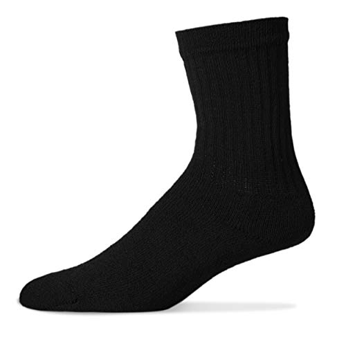 American Made by Sole Pleasers 12-Pack Unisex Everyday Cotton Crew Socks - Size 9-11 - Black2