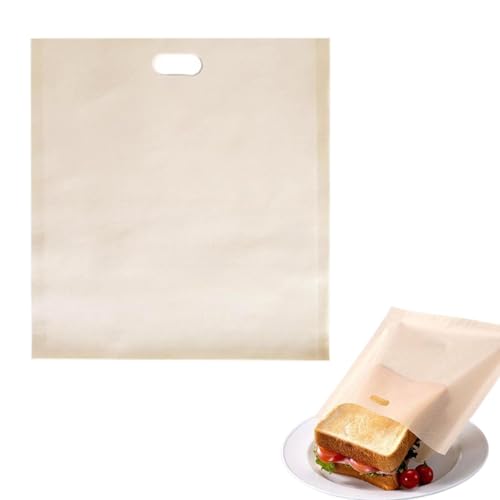 Sacs De Grille-Pain Antiadhésif Réutilisables - Fibre De Verre Recouverte De PTFE Résistante À La Chaleur Pour Sandwichs, Fromage Grillé, Poulet, Pépites Et | Lave-Vaisselle en Toute Sécurité,