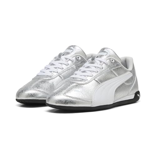 PUMA PUMA Women's Replicatch Shoes, Silver- White SS26, 10.5 Puma Replicatch Metallic Whisper