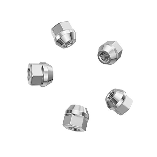 Image of StanceMagic 20pcs Open End Lug Nuts, Metric 12x1.25 Thread Size, 0.81 inch Length, Cone Conical Taper Acorn Seat, 19mm 3 /4 inch Hex Head, Compatible with Many Nissan Infiniti Subaru and More - Silver