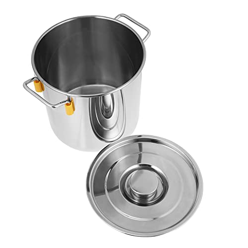 Luxshiny 1 Unidade Balde De Sopa De Aço Inoxidável Panela Grande Panela De Sopa Caldeirão De Metal P