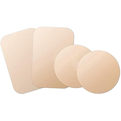 WixGear Mount Metal Plate with Adhesive for Magnetic Cradle-Less Mount -X4 Pack 2 Rectangle and 2 Round (Compatible mounts) (Gold) Cover