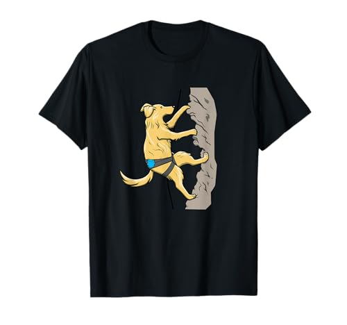 Adventurous Dog Rock Climbing Graphic | Outdoor Boulder T-Shirt