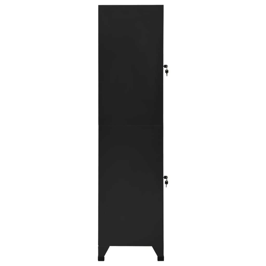 Armadietto Dell'armadietto, Design Moderno, Acciaio, 38x45x180 Cm, con Appendiabiti, Porte Bloccabili, Prese d'Aria, Porta Tag di Nome, per Scuole, Uffici