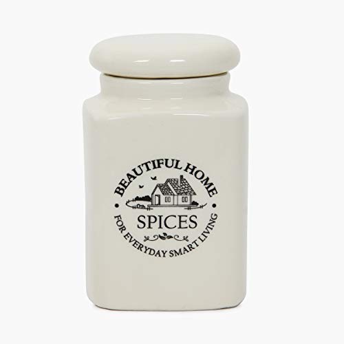 Home Centre Ceramic Spice Jar - 1 Piece, Beige, Standard