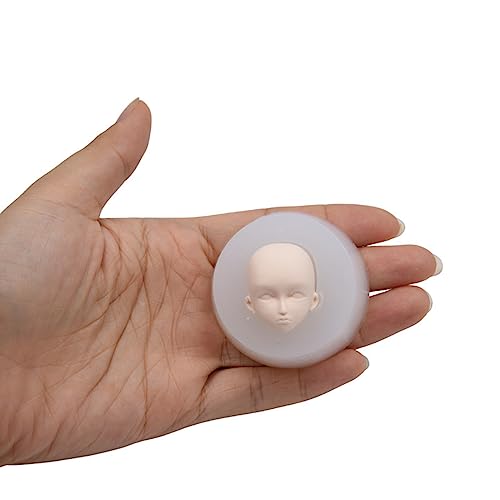 MayDONG - Moldes de silicona para la cara del bebé, herramientas para hornear, molde de arcilla hecho a mano con cabeza de hada, molde de silicona para decoración de velas