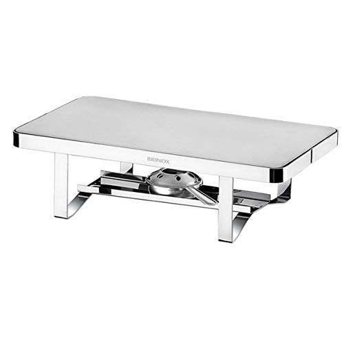 Rechaud Retangular Brinox com Chapa Difusora Aço Inox 1096/201