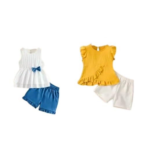 R GUDDU FASHION Comfortable Kids Girl Top and Bottom Set for All Day Activity&short sleeves Multi 0-3 Months-image-45