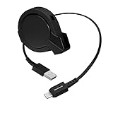 オウルテック katamaki 巻き取りType-Cケーブル 片側だけ引き出せる USB Type-A to Cケーブル スマートフォン/タブレット ブラック OWL-CBKRPAC75-BK