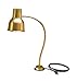 Carlisle Flexiglow Heat Lamp, counter mount, single, 24" vinyl-coated flex arm, 4" dia. base, flared rim perforated shade, (1) 250 watt red bulb, aluminum, anodized gold finish, 110-120v/60/1-ph, NSF, UL, HL8185G00
