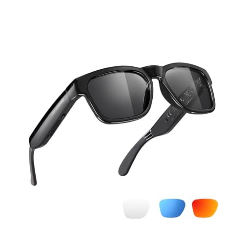 OhO sunshine Audio Sunglasses,Voice Control and Open Ear Style Listen Music and Calls...