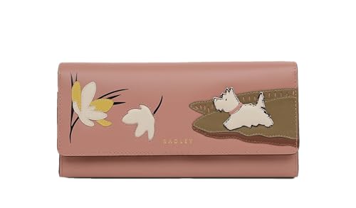 Image of Radley Spring Daze Large Flapover Matinee Purse Wallet in Carnation Leather
