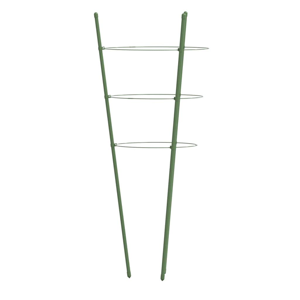 Soportes resistentes para plantas trepadoras, con 3 anillos para verduras, 5 unidades de acero para tomates y pepinos