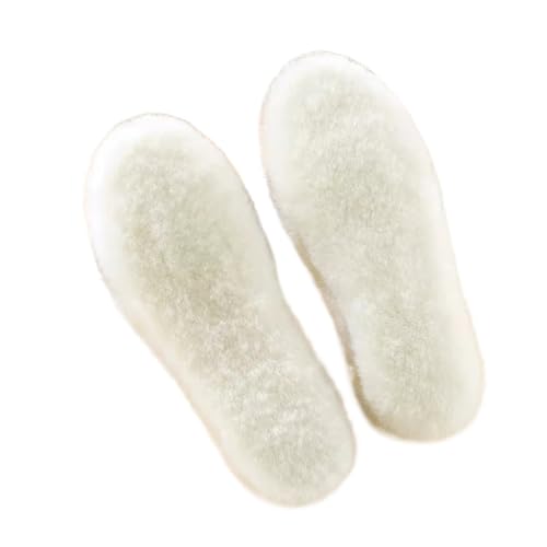 Plantillas Hombre Plantillas de lana de oveja for zapatos de hombre, cálidas, gruesas y esponjosas, for botas de nieve y mujer, for invierno Plantillas Mujer(2 Pairs Insoles,EU41-42 (260mm))