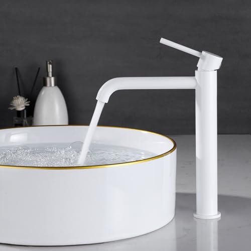 PHASAT Robinet de Salle de Bain Haut, Mitigeur Lavabo Haut Vasque à Poser, Mitigeur Monocommande...