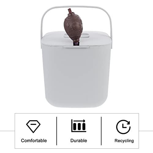 Basurero pequeño de mesa Kichvoe gris cuadrado miniatura 6