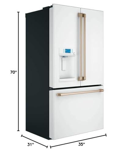 22.2 cu. ft. Smart French Door Refrigerator with Hot Water Dispenser in Matte White, Counter Depth and Energy Star on Fridge.com