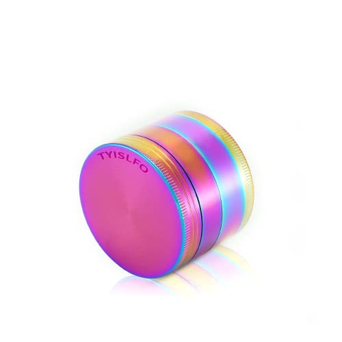Grinder 2 Inch 4 Pieces Zinc Alloy Grinder- Rainbow Color