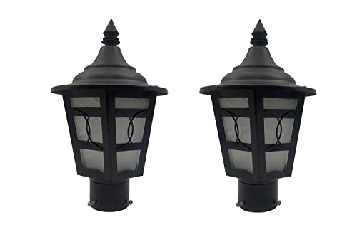 Image of WHITERAY Pillar Main Gate Light for Outdoor Fence Decorative Waterproof Post Lamp for Driveway Entrance, Boundary, Patio, Yard Lighting (Without Bulb)