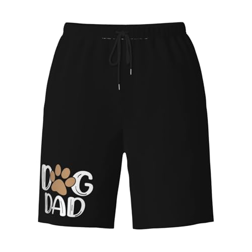 Dog Dad Men's Quick-Dry Board Shorts 7" - Swim Trunks Summer Hawaii Beach2