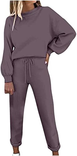 TIMIFIS Womens Sets 2 Piece Outfits Comfy Travel Lounge Set Long Sleeve Crewneck Sweatsuits Casual Drawstring Sweatpants