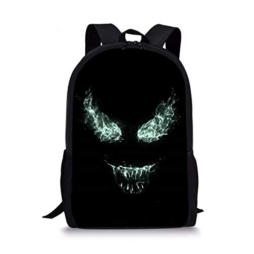 Mochila Escolar Creative Venom Conjunto Calavera para Hombres Adolescentes para niños