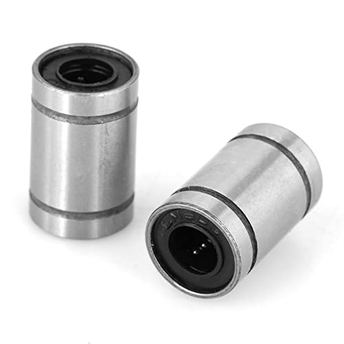 Hülsenlager, 8 Stück Linearkugellager, LM6UU 6 mm Kugellagerbuchse cnc linear motion kugellager buchse doppelseitige gummi versiegelt für 3D-Drucker-CNC-Teile sphärisches Gleitlager