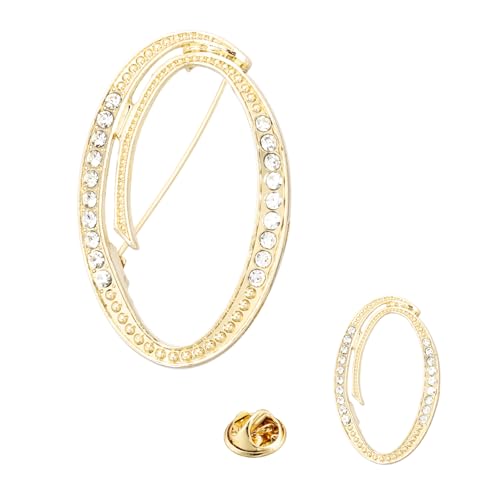 Image of PATIKIL Rhinestone Letter Brooch Pins, Initial Rhinestone Alphabet Letter Lapel Badges Pin for Women Men Suits Dress Coat