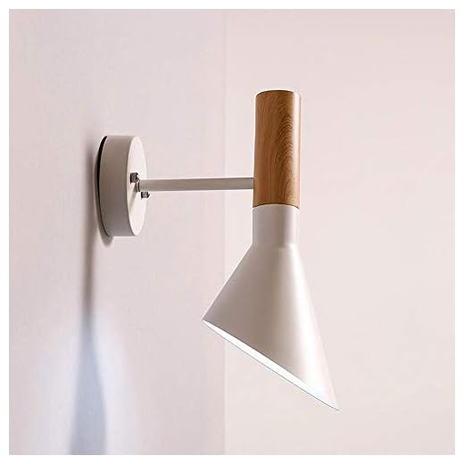 Lámpara de Pared E27 Nórdico Moderno Minimalista Loft Estilo Industrial Aluminio Personalidad Creativa Dormitorio Mesita de Noche Pasillo Linterna de Pared de Hierro Lámpara de Punto Luces de Escalera