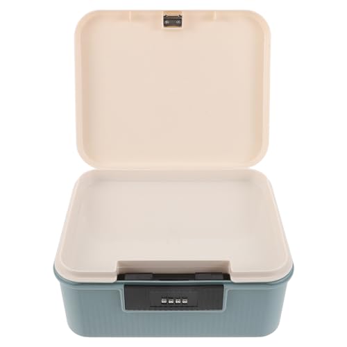 TOVINANNA Boîte De Rangement Verrouillable Coffre à Code Portable Pour Documents Confidentiels Passeports Et Papiers Importants