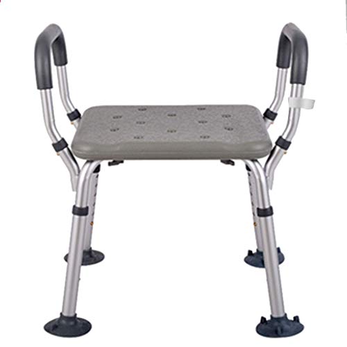 Tabouret de douche réglable avec accoudoirs gris CHEWYNP - 2