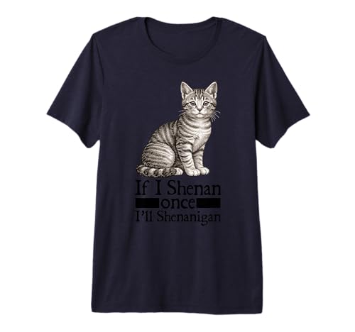 If I Shenan Once I'Ll Shenanigan Funny Cat Irlanda Irlanda Camiseta Premium