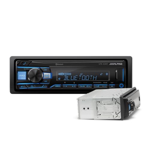 Receptor multimedia Alpine UTE-83BT con Bluetooth y parlantes coaxiales 6x9" miniatura 6