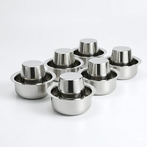 Image of Stainless Steel Dabara Tumbler Bowl Set Pack of 6 | 100 ml Coffee Glass with 200 ml Bowl | Traditional South Indian Kumbakonam Filter Coffee Serveware Mirror Finish
