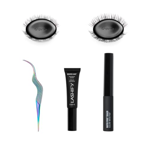 Lashify Complete Lash Extension Bundle Includes Eyelash Bond, Wand, and Plushy Gossamer Lashes