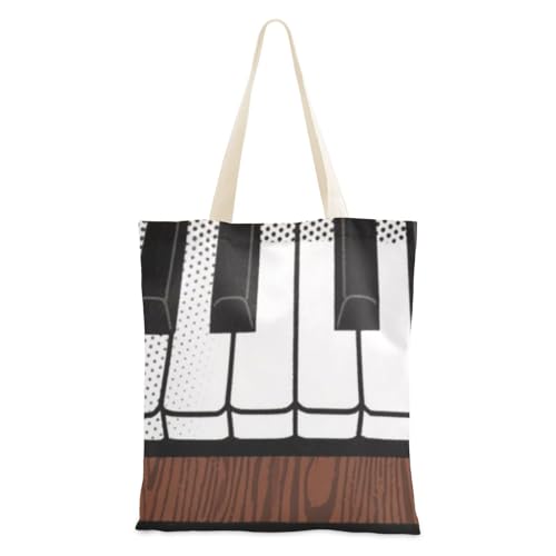 Amooorous Piano Pop Art Canvas Totes Bulk with handles DIY Tote Bag Cloth Grocery Bags With Handles for Women Work Bolsa de lona
