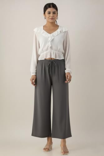 Image of Moirai Super Soft Viscose Rayon Palazzo Pants for Women Relaxed & Regular Fit Solid Palazzo for Women & Girls Casual Ethnic Wear