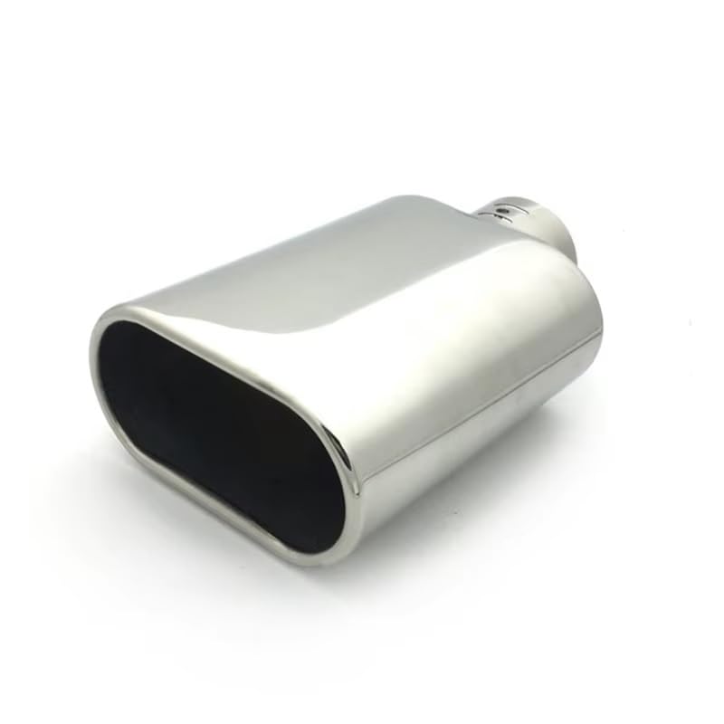 Silencieux d'échappement universel carré de 63mm en acier inoxydable chromé pour voiture
