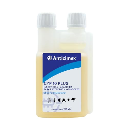 Anticimex Insecticida Concentrado CIPERGEN 9,3% | Cucarachas, Mosquitos, Tigre, Hormigas, Ácaros, Moscas | Alta Eficacia Efecto Inmediato | 250 ml | Rastreros y Voladores