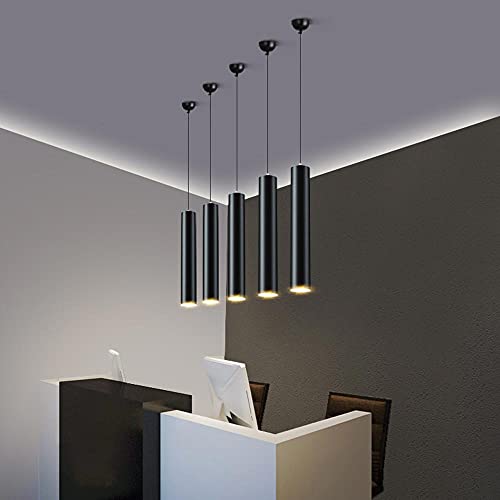 Lámpara de techo LED moderna de tubo largo de aluminio con luz cálida de 3000K 6