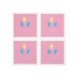 CafePress MLP Pinkie Pie Cutie Mark Tumbled Stone - Set of 4 Coasters Set of 4