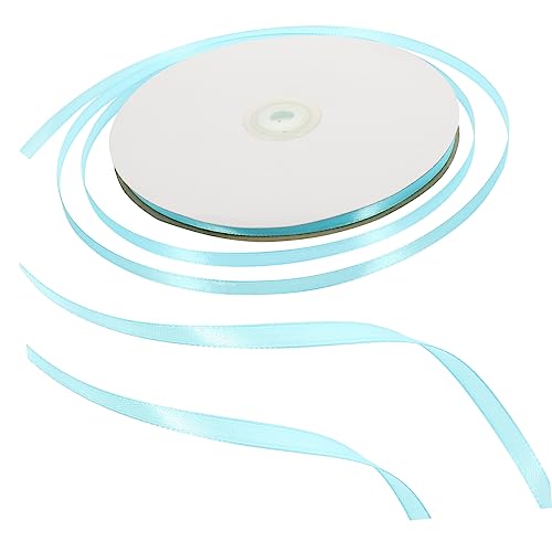Cinta de 6mm lazo ribbon hair ties coleteros scrunchies cintas para manualidades Presente cinta oscura cinta de oropel arco cinta delicada cinta de la boda poliéster Sky-blue KONTONTY