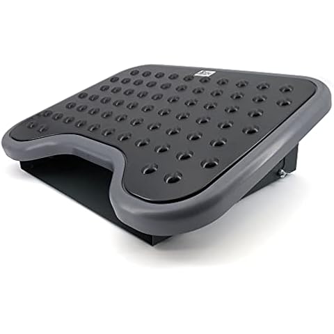STEY ACCESORIOS - Ergonomische und Höhenverstellbare Fußstütze für das Büro - Auflage aus Recyceltem Kunststoff - 48,5x35,5x13,3 cm -Anti-Rutsch-Basis aus Metall Cover