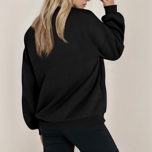 Fleece Jacket Women Zip Up Sweatshirt Casual Loose Fit Oversized Hoodie Trendy Bomber Jacket Long Sleeve Coats4