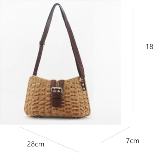 Image of Classic Hobo Bags for Women Fashion Crossbody Bags for Women Straw Beach Bag Shoulder Bag Handbag Summer Holiday 2024